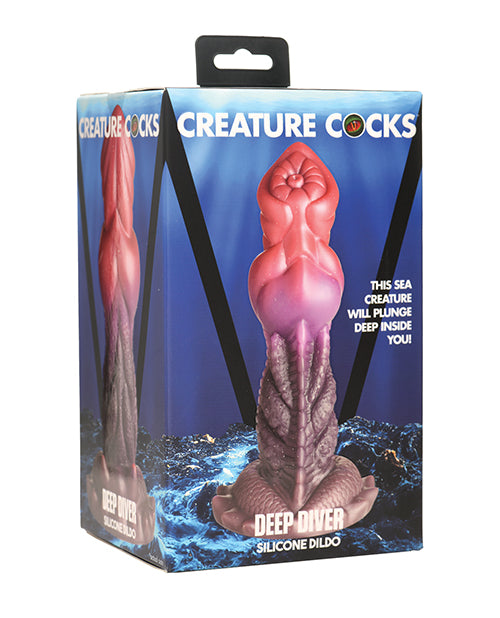 Creature Cocks Deep Diver Silicone Dildo - Multi Color  Adult Fun Toys