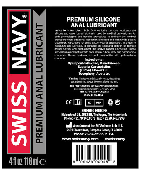 Swiss Navy Anal Lube - 4 Oz