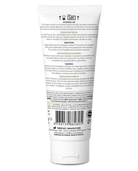 Exsens Of Paris Personal Water Based Lubricant W-aloe Vera Extract