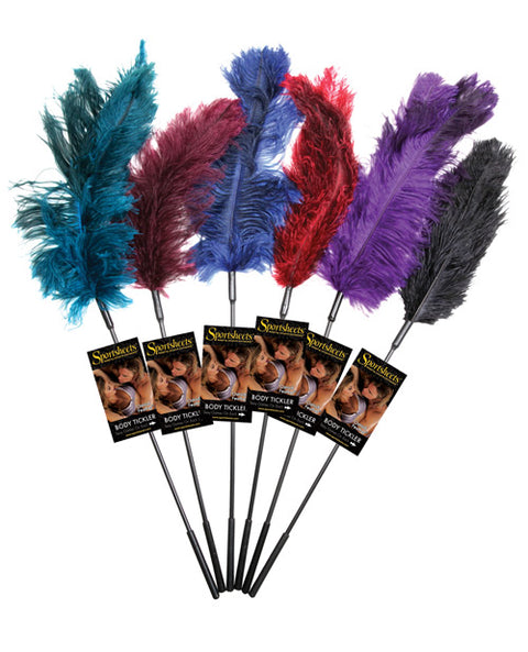 Sportsheets Ostrich Feather Ticklers - 6 Of Asst. Colors