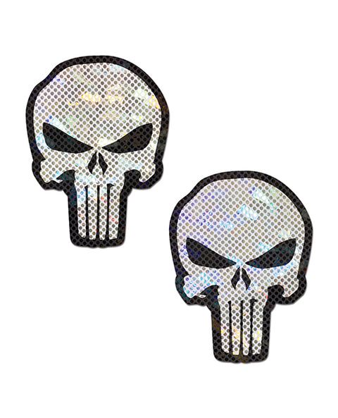 Pastease Glittering Punisher Skull - White-black O-s