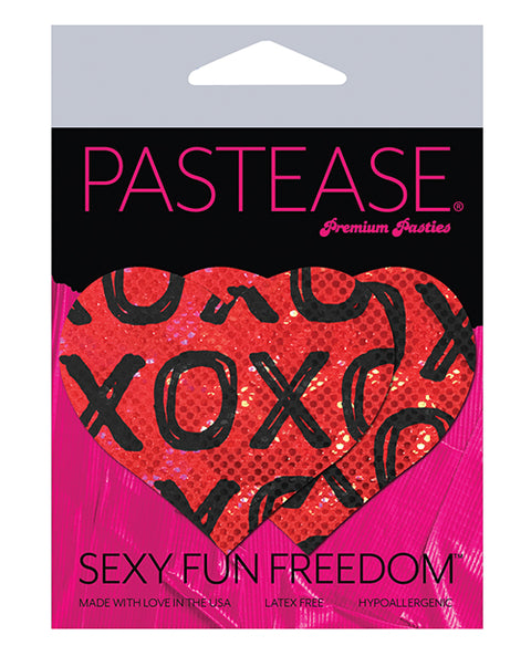 Pastease Glitter Xoxo Heart - Red-black O-s