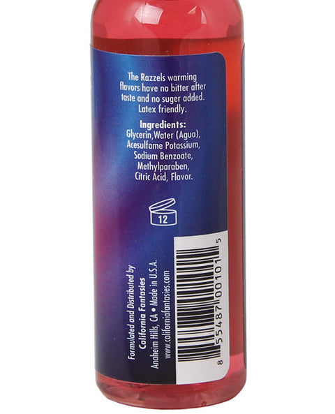 Razzels Warming Lubricant - 2 Oz Sinful Strawberry