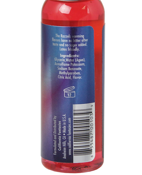 Razzels Warming Lubricant - 2 Oz Kissable Cherry