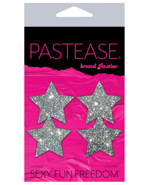 Pastease Petites Glitter Star - Silver O-s Pack Of 2 Pair