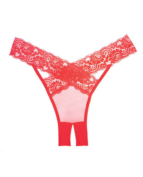 Adore Sheer & Lace Desire Panty Red O-s