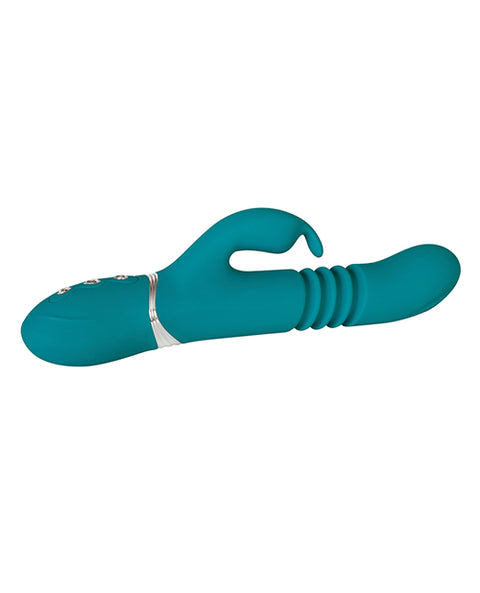 Adam & Eve Eve's Rechargeable Thrusting Rabbit - Green