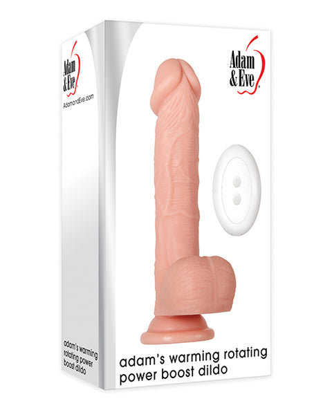 Adam & Eve Adam's Warming Rotating Power Boost Dildo - Light