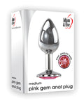 Adam & Eve Pink Gem Aluminium Anal Plug Medium