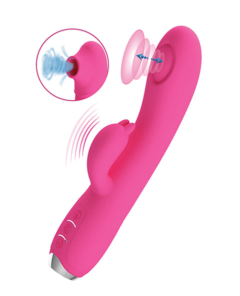 Pretty Love Regina Pulsing Rabbit W-free Suction Attachment - Pink