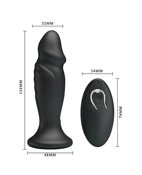 Mr. Play Phallic Vibrating Anal Plug - Black