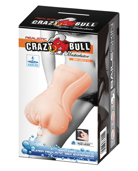 Crazy Bull No Lube Vagina Masturbator Sleeve - Ivory