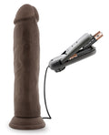 Blush Dr. Skin Dr. Throb 9.5" Cock W-suction Cup - Chocolate