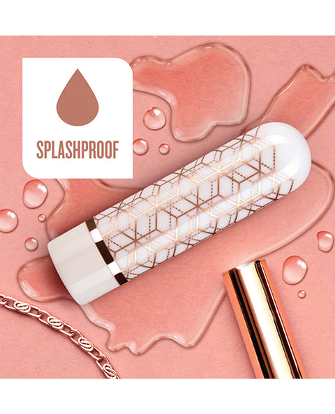 Blush The Collection Glitzy Geo Rechargeable Bullet - Rose Gold