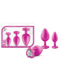 Blush Luxe Bling Plugs Training Kit - Pink W-white Gems