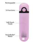 Simple & True Rechargeable Vibrating Bullet - Purple