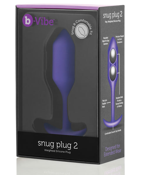 B-vibe Weighted Snug Plug 2 - 114 G Purple