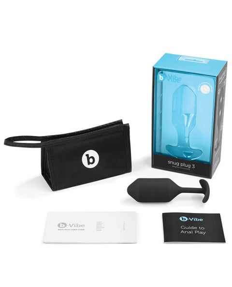 B-vibe Weighted Snug Plug 3 - 180 G Black