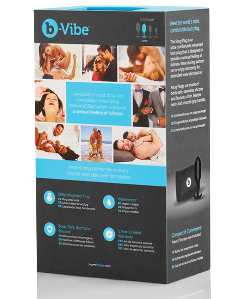 B-vibe Weighted Snug Plug 3 - 180 G Black