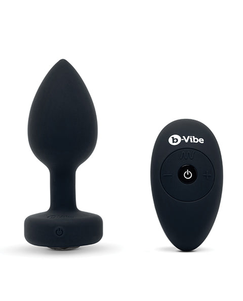 B-vibe Remote Control Vibrating Jewel Plug (m-l) - Black
