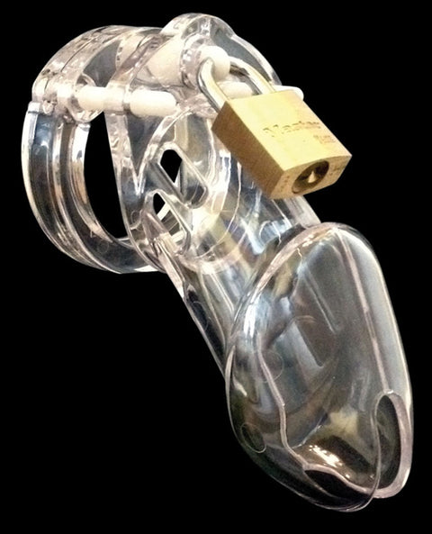 Cb-6000 3 1-4" Cock Cage & Lock Set - Clear