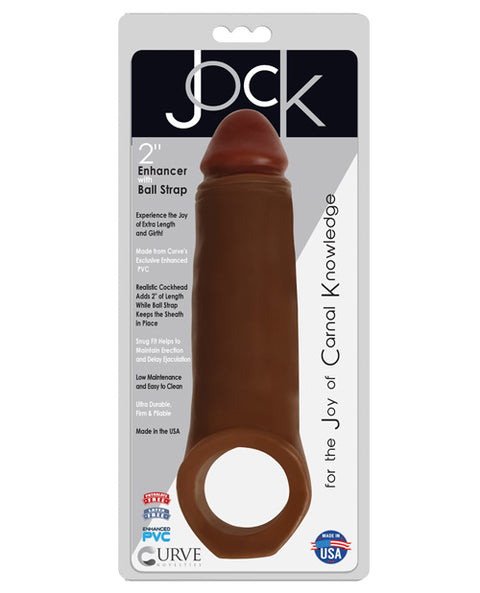 Curve Novelties Jock Enhancer 2" Extender W-ball Strap - Chocolate