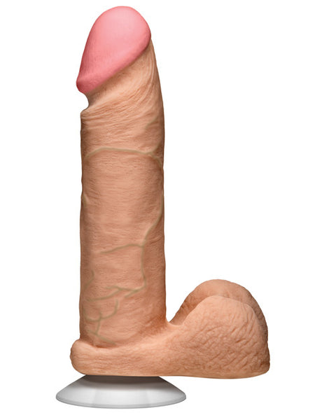Realistic 8" Ultraskyn Cock W-balls - White