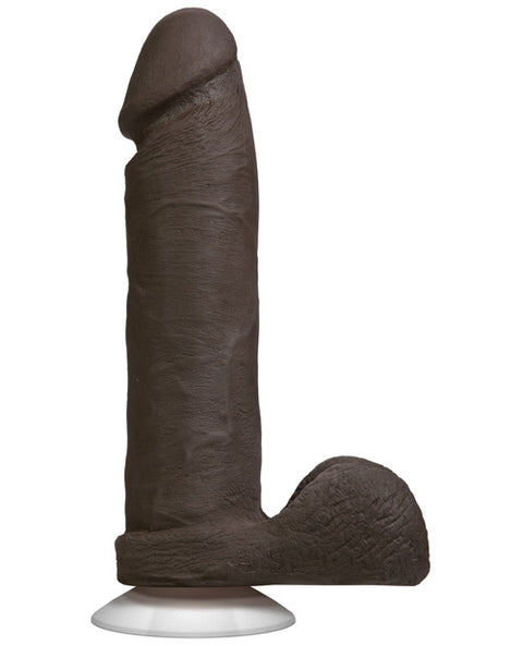 Realistic 8" Ultraskyn Cock W-balls - Black