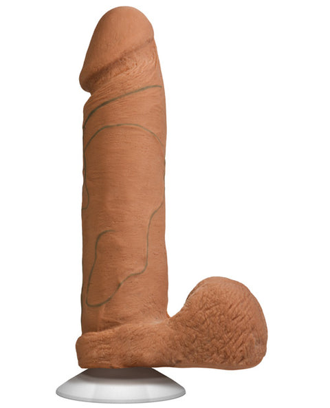 Realistic 8" Ultraskyn Cock W-balls - Brown