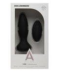 A Play Rechargeable Silicone Adventurous Anal Plug W-remote - Black