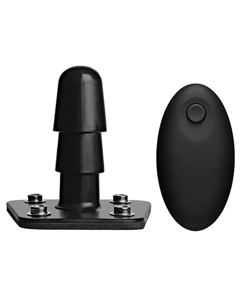 Vac-u-lock Vibrating Dual Density Ultraskyn Set W-wireless Remote - Chocolate