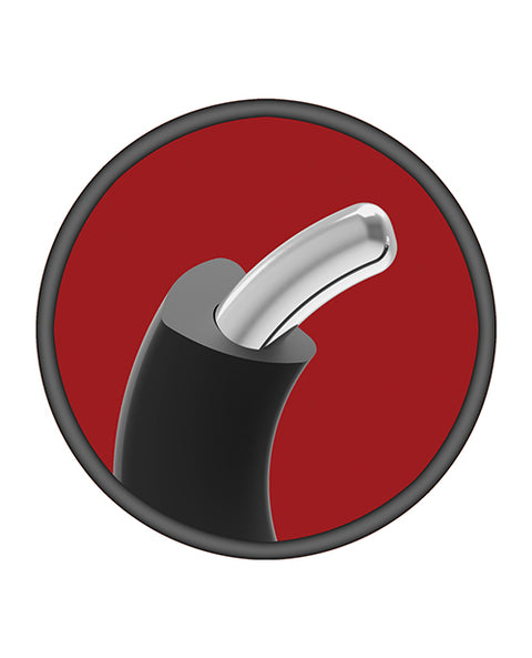 Kink Hybrid Silicone Covered Metal Cock Ring - 50 Mm Black