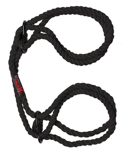 Kink Hogtied - Bind & Tie Wrist Or Ankle Cuffs -  6 Mm Hemp -black