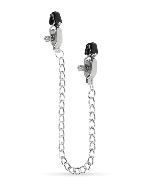 Easy Toys Big Nipple Clamps W-chain - Silver