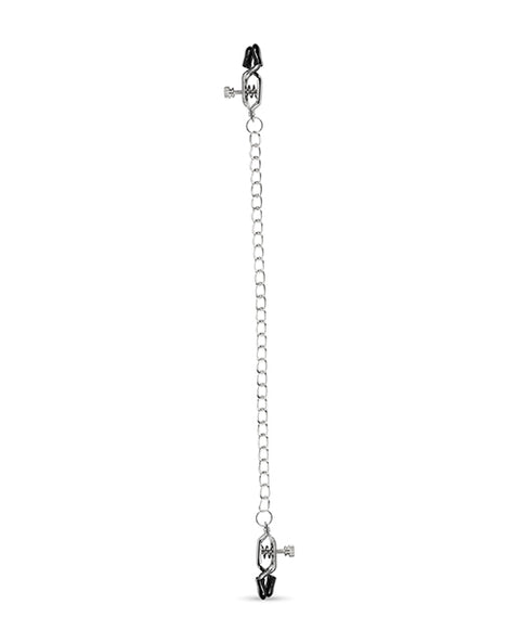 Easy Toys Big Nipple Clamps W-chain - Silver