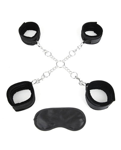 Lux Fetish Deluxe Chain Hogtie W-4 Universal Soft Restraint Cuffs