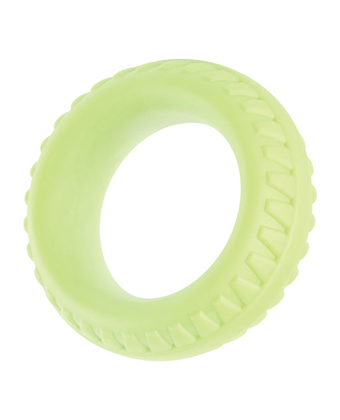 Forto F-12 35mm Liquid Silicone Cock Ring - Glow In The Dark