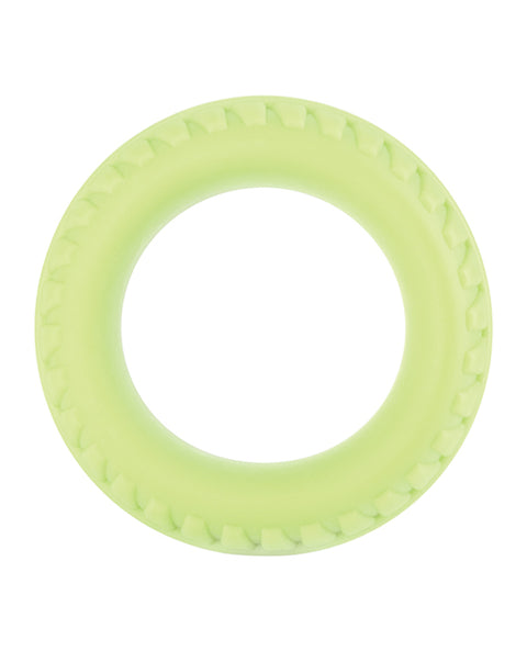 Forto F-12 35mm Liquid Silicone Cock Ring - Glow In The Dark