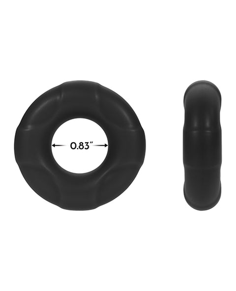 Forto F-33 21mm Liquid Silicone Cock Ring - Black