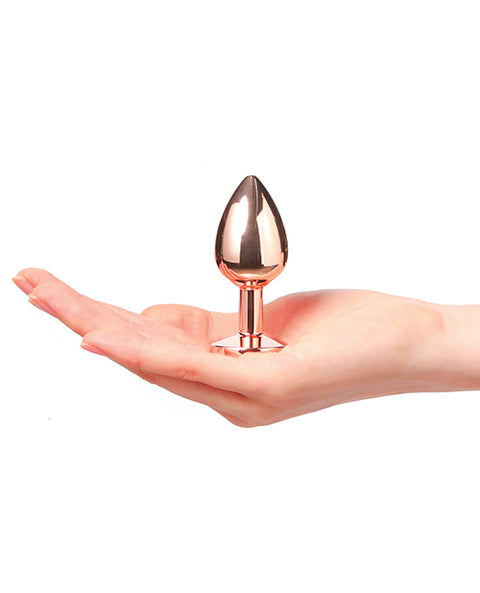 Dorcel Aluminium Bejeweled Diamond Plug - Rose Gold Small