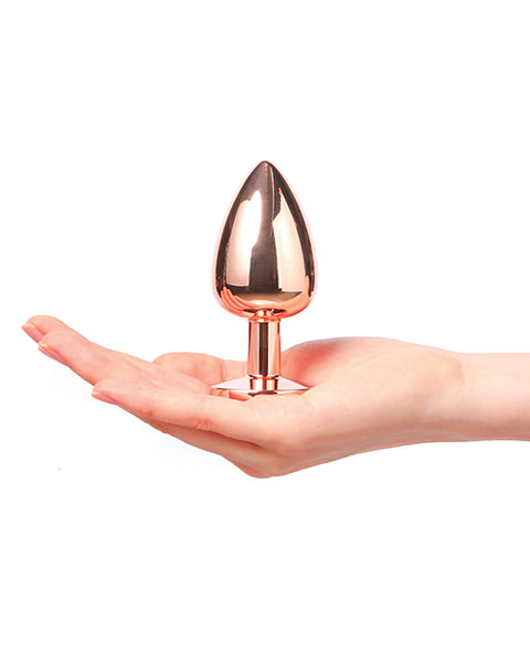 Dorcel Aluminium Bejeweled Diamond Plug - Rose Gold Large