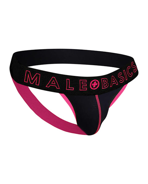 Male Basics Neon Jockstrap Coral Lg