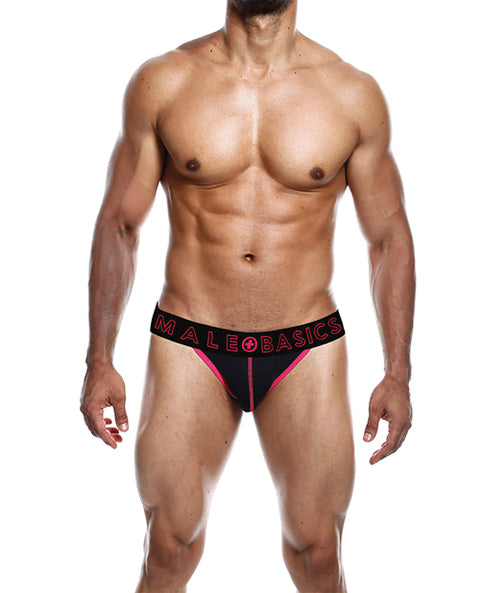 Male Basics Neon Jockstrap Coral Lg