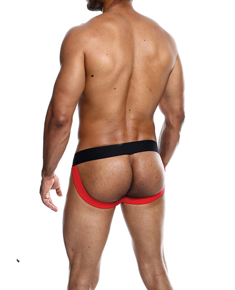 Male Basics Neon Jockstrap Red Lg