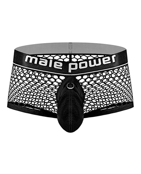 Cock Pit Fishnet Mini Cock Ring Short Black Sm