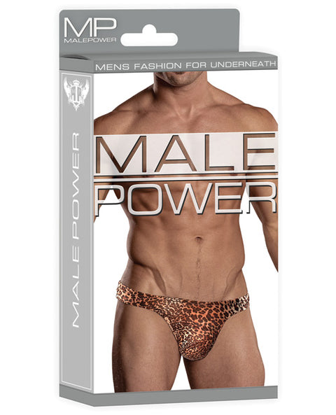 Male Power Wonder Thong Animal Print L-xl