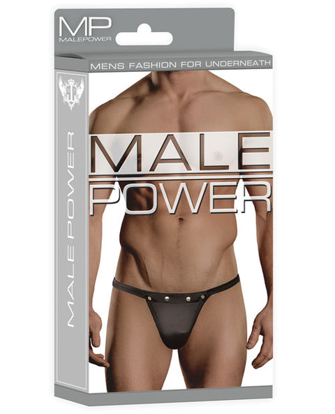 Male Power Rip Off Thong W-studs Black S-m