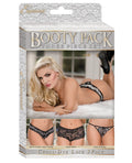 Booty Packs Crossdye Lace Panty Pack Of 3 Black S-m