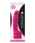 Colours Dual Density 5" Dong W-balls & Suction Cup - Pink
