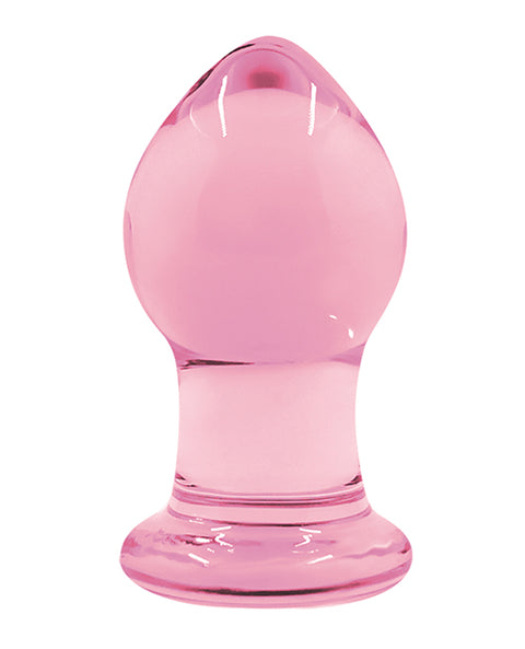 Crystal Glass Butt Plug Small - Pink